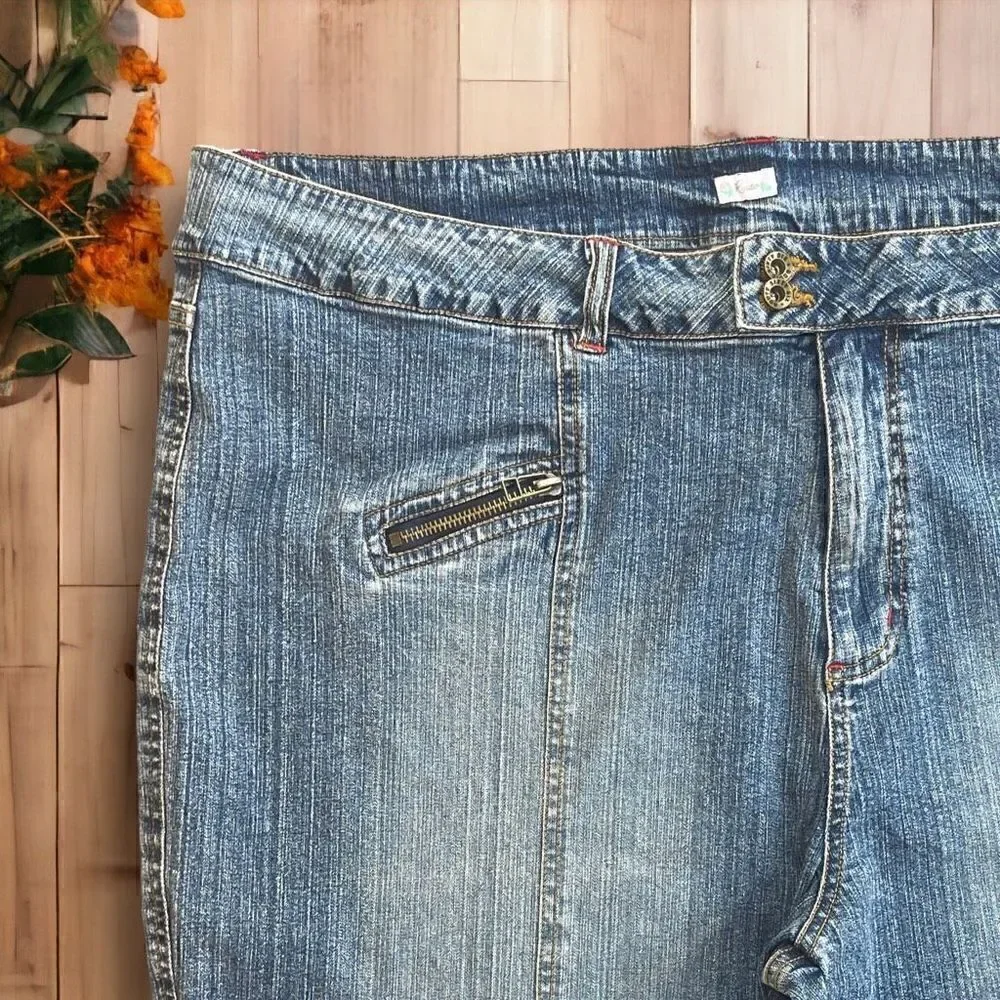 Vintage 80’s Wide Leg Crop Jeans High Waist Route 66 Sz 26